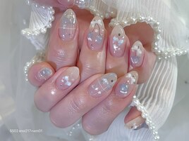 ちゅるきらさくらんぼネイル