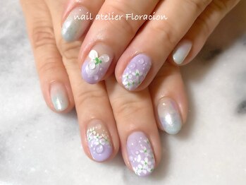 ネイルアトリエ フロラシオン/贅沢アートの褒められネイル70