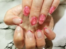 シュガーネイル(sugar nail)/ピンクドロップネイル