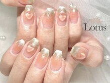 ロータス ネイルアンドアイラッシュ(Lotus)/オレンジチークネイル