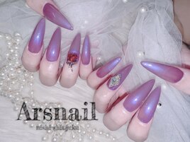 パープルロングネイル