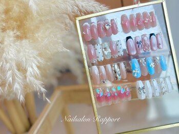 ネイルサロンラポール (Nailsalon Rapport)の写真/シンプルからゴージャスまで◎やり放題で思いのままのデザインに♪フォルムの綺麗さでリピーター続出★