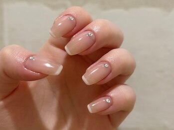 アトリエリン(Atelier Rin)の写真/シンプルネイルだからこそ技術に差が出る！【ワンカラー¥5500/マグネット¥6600/スキニーフレンチ¥7000】