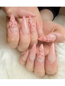 ネイルゼロワン 神戸(NAIL01)/春色グラデクロムパーツ