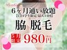 【U24学生割】脇・美容脱毛…U24学生限定!!６ヶ月通い放題♪最大14回