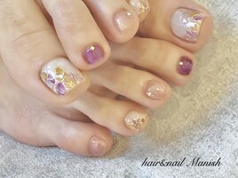 モザイク　フットネイル