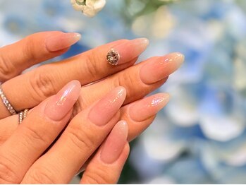 ふんわりチークネイル