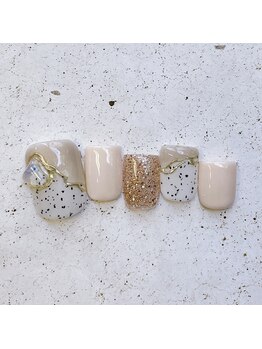 ネイルアンドまつげ リュフェール 五反田(Nail Lufaire)/きらきらシンプルfoot
