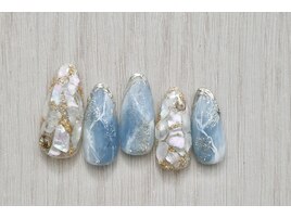 シェル・大理石ネイル
