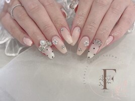 韓国/リボン/ワンホンネイル