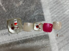 マグネットハートフットネイル