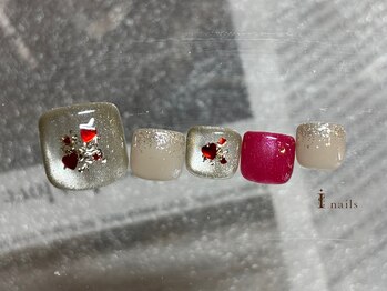 アイネイルズ 横浜EAST店(I-nails)/マグネットハートフットネイル
