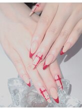 アイネイル(Ai Nail)/チェック手書きアート♪