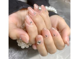 ピンクフラッシュネイル