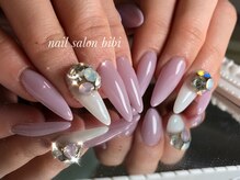 ネイルサロン ビビ(bibi)/春色スカルプチュア