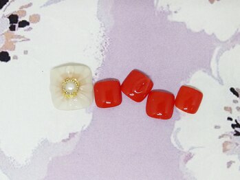 ネイルライフ(NailLife)/ナチュラルお花 フット