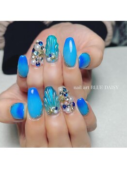 ブルーデイジー(BLUE DAISY)/mermaid nail