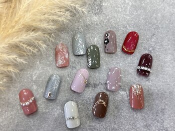 ネイルサロン クール(Nailsalon Coeur)/ワンカラー+1本アート、5500円