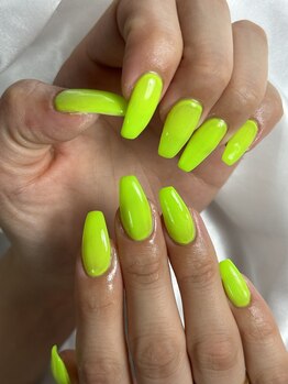 フラワーズネイル(flowers nail)/夏/ネオンネイル