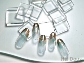ネイル ドゥ 岡山駅前店(Nail Doux)/ニュアンスミラーフレンチネイル