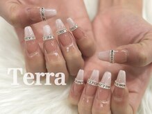 ネイルアンドまつげエクステ テラ 新宿店(Terra)/ピンク　フレンチ　ネイル