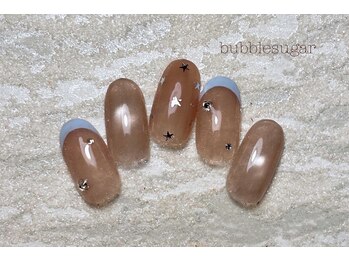 バブル シュガー バイ ネイルクローネ(bubble sugar by.nail crone)/大人スターネイル