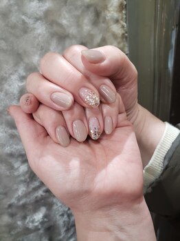 アンドダブル(and W)/ワンカラー.ラメグラネイル