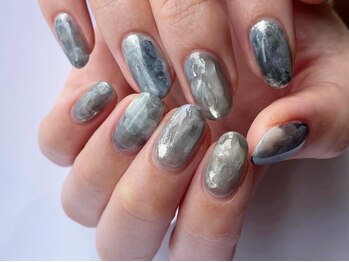 アイネイルズ 梅田店(I nails)/ブルー奥行きニュアンス¥9700