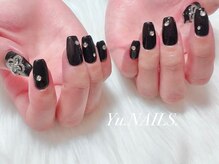 ユーネイルズ 恵比寿(Yu.NAILS.)/ブラックアート◎パーツ