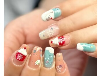 わがままキャット/雪ネイル