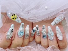 ネイル アリーズ セカンド(nail Allies 2nd)/水色 パーツゴテゴテネイル