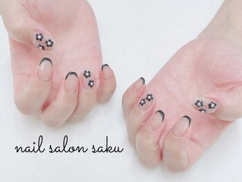 サク(saku)/持ち込み/フラッシュネイル