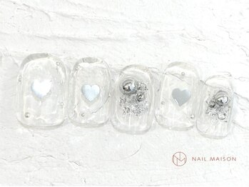 ネイルメゾン 池袋店(NAIL MAISON)/シルバーハート¥4800