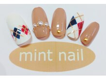ネイルアンドアイ ミント(nail＆eye mint)/アーガイルネイル