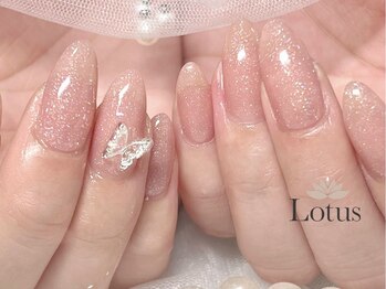 ロータス ネイルアンドアイラッシュ(Lotus)/ワンカラーにバタフライ★