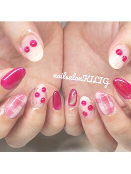 ネイルサロン キリグ(KILIG)/さくらんぼ×チェック