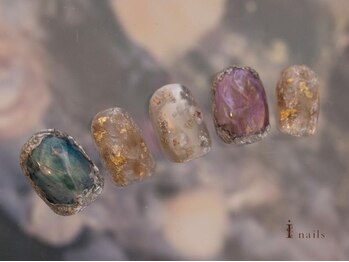アイネイルズ 吉祥寺店(I nails)/鉱物アクセサリーネイル