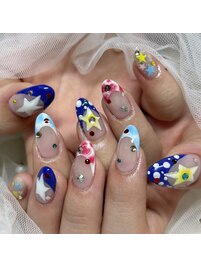 アートフレンチネイル♪