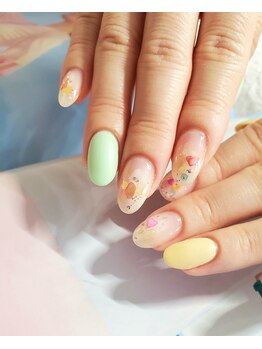 ユイアス(YUias...)/カラーシェル春ネイル