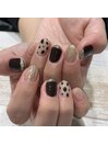 牛柄ネイル