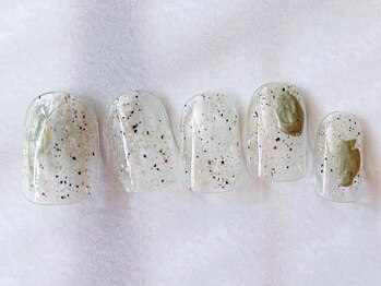 アイネイルズ 梅田店(I nails)/砂ジェルゴールドニュアンス