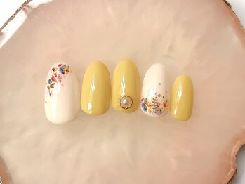 ネイルサロン フローリア(nail salon Florir)/ワンカラー×お花ネイル