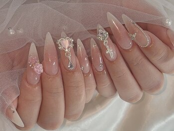 ガーリーピンクネイル