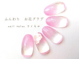 可憐なフラットアートのお花が◎