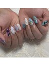 椰子の木ネイル