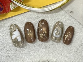 お正月☆成人式ネイル