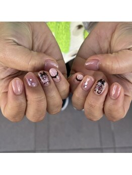 バレンタインネイル