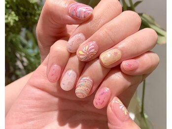 ネイルズ ララ(nails Lala)/ヨーヨーと花火。