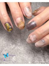 モルフォ 千駄ヶ谷(Morpho)/地層ネイル×辰年ネイル