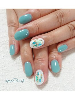 アモ ネイル(Amo NAIL)/くすみブルー